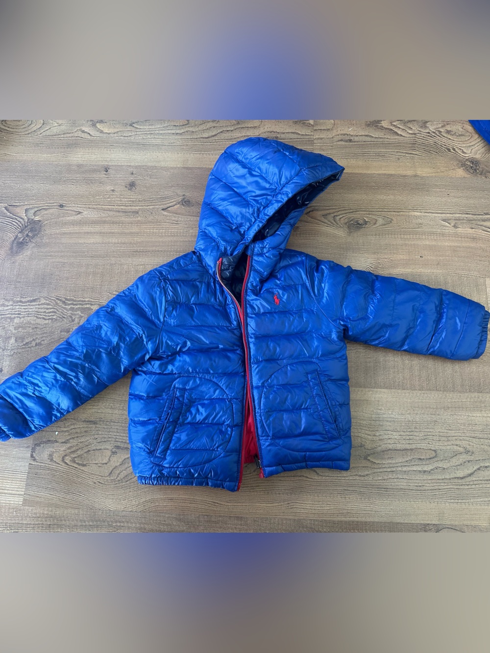 Polo by Ralph Lauren Kids Royal Blue Hooded Puffer Coat
